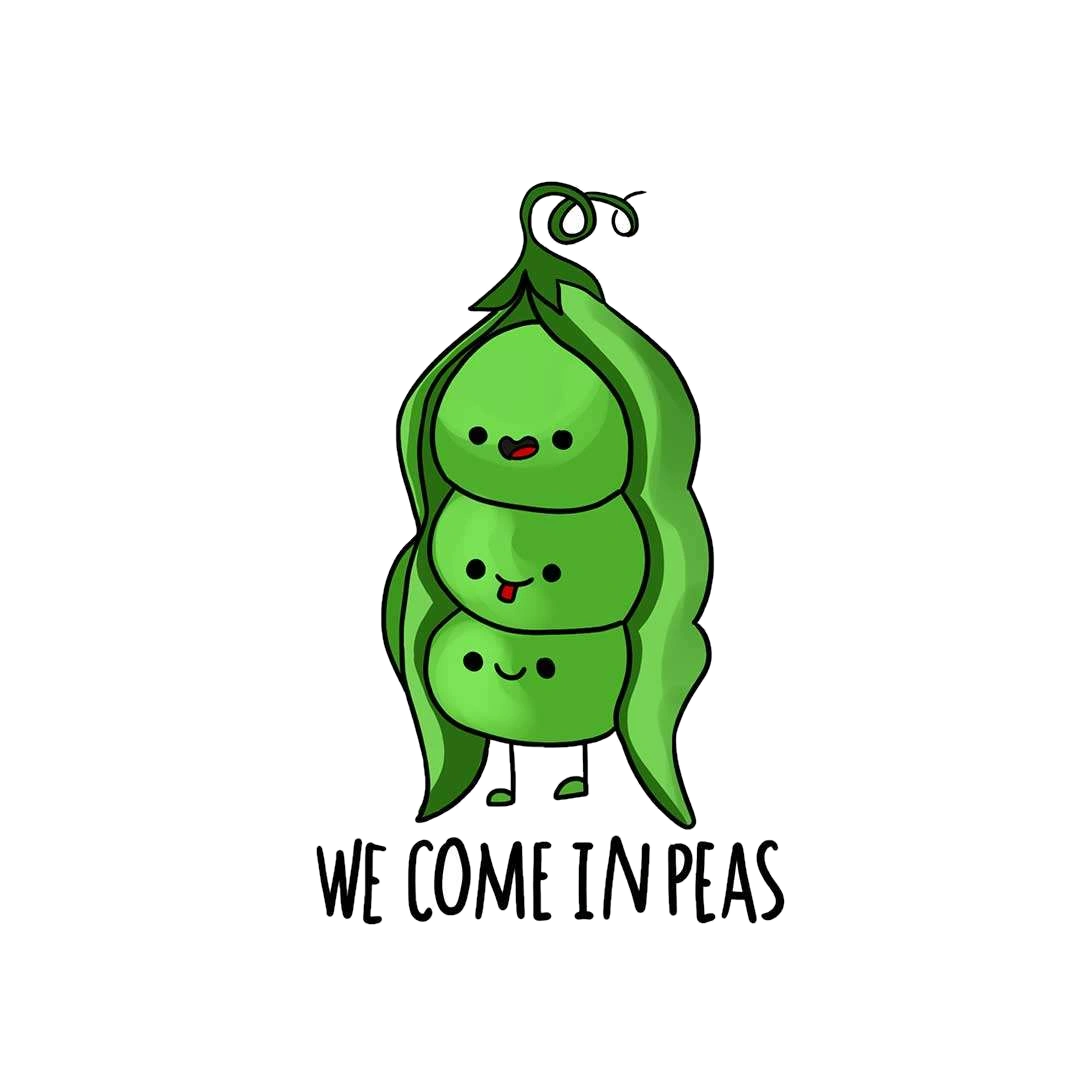We Come In Peas Sticker